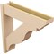 Ekena Millwork 8-in W x 34-in D x 34-in H Funston Slat Rough Cedar Woodgrain TimberThane Outlooker, Primed Tan OUTUR080X34X34FST24RCPR - alternate 3